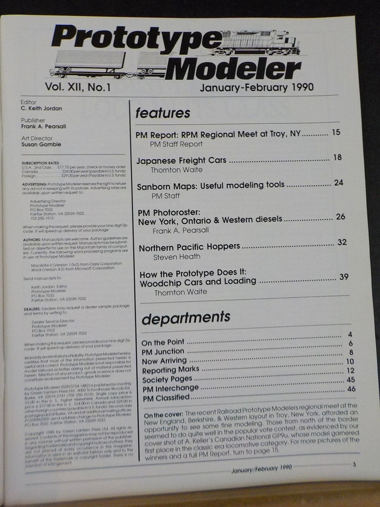 Prototype Modeler 1990 January February NP Hopper Woodchip cars Foreig ...