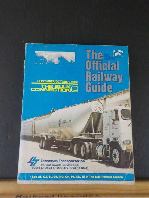 Official Railway Guide 1986 September Oct North American Freight Service Bulk Co