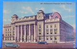 Postcard Northwestern Passenger Station Chicago Postmarked 1955