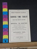 Great Western Railway Service Time Tables No 6 October 1886 REPRINT
