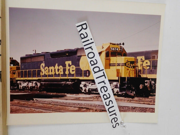 Photo Santa Fe Locomotive #5674 8 X 10 Color Albuquerque NM 1976
