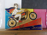 Jaycees Montana Evel Knievel On Motor Cycle Going Up Ramp  PIN