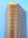 Pennsylvania Second Annual Report of Statistics 1873-1874 Hard Cover