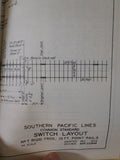 Blueprint Southern Pacific Company Lot of 8 Turnouts, Switch layout, crossover