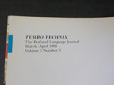 Turbo Technix 1988 March April Vol 1 No 3 Expert System Design with Turbo Prolog