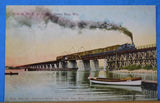 Postcard C&NW Railroad. Bridge Green Bay Wis. Chicago & North Western