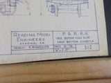 Blueprint Philadelphia & Reading 1905 50-Ton High Side Drop Bottom Gondola BP312