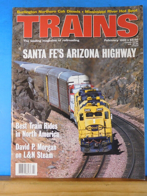 Trains Magazine 1995 February Santa Fe's Arizona Highway L&N Steam