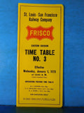 St. Louis-San Francisco Ry Co Frisco Employee Timetable #3 Eastern Div1973