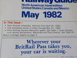 Official Railway Guide 1982 May North American travel edition