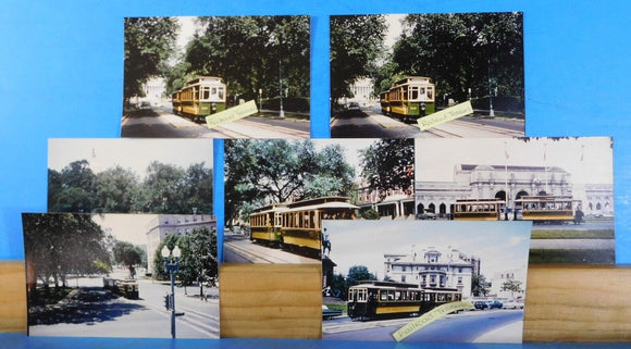 Photo Gay 90’s Trolleys Capital Transit Company Lot of 7 Photos