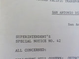 Southern Pacific Transportation Co Superintendents Special Notices San Antonio