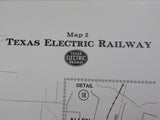Map Texas Electric Railway Lot of 8 maps