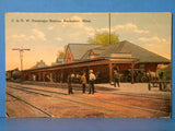 Postcard Chicago and North Western Passenger Station Rochester Minn.