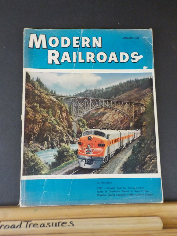 Modern Railroads 1952 January RI C&O UP CTA ATSF SP B&O