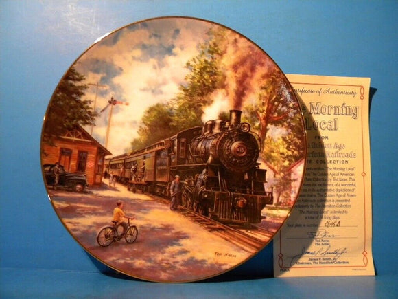 Plate Golden Age of American Railroads Plate Collection Morning Local #0845B