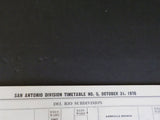 Southern Pacific Transportation Co Employee Timetable San Antonia Div #5 1976