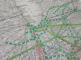 Map Railroads in the United States Central States    FOLDED