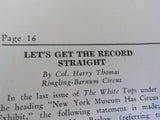 White Tops Circus Magazine 1949 November December Christmas A Circus Travelogue