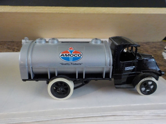 ERTL AMOCO Antique Tanker Bank #2 Die cast metal locking coin bank