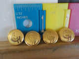 Button Conrail Waterbury Lot of 4 small gold in color