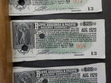 Butte Anaconda & Pacific 1921 $25 bond redemption    LOT OF 7