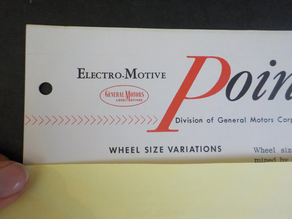 EMD Pointers 1966 October 10 Wheel size variations – RailroadTreasures
