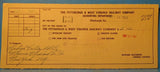Check Pittsburgh & West Virginia Railway Co Check 1958 Oct 24 Lehigh Valley
