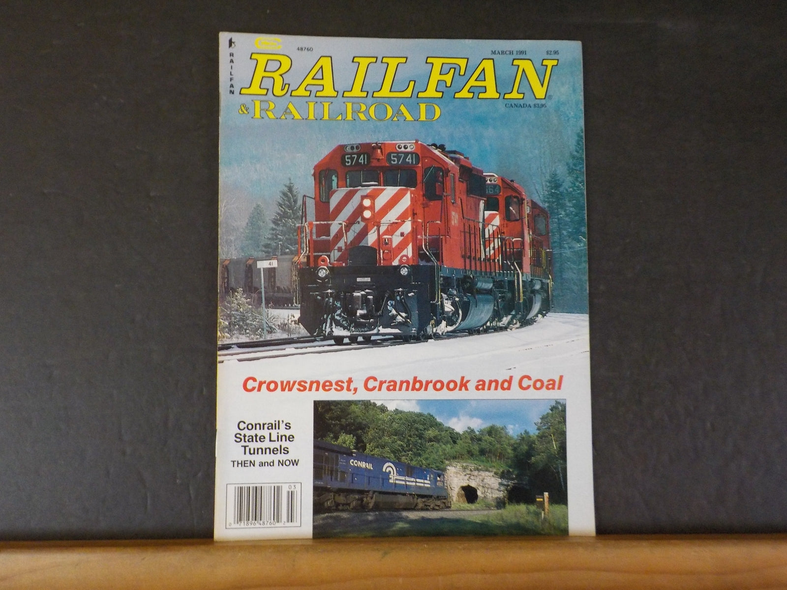 Railfan & Railroad Magazine 1991 March Conrail State Line tunnels Crow ...