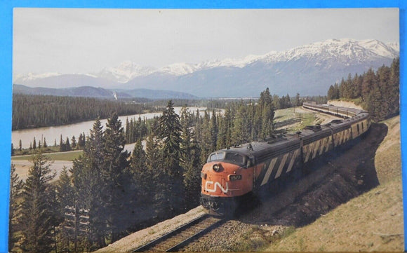 Postcard Canadian National Railways Super Continental Jasper Alberta 1965 5 X 9
