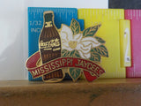 Jaycees Mississippi Coca-Cola Bottle With Magnolia flower On Red Ribbon   PIN