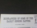 Bandwagon 1969 September October Circus Magazine Parker & Watts Circus Early sin