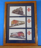 Railroad Art by Michael Scott Kent Santa Fe Motive Power Series 3 prints / frame