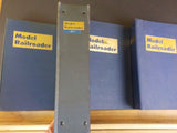 Model Railroader Magazine Binders 5 approx 3 inch binders with rods Blue USED