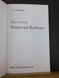 Discovering Preserved Railways By F G Cockman Soft Cover 1980 80 pages indexed