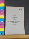 New York New Haven and Hartford Railroad Company Annual Report 1926 Dec 31
