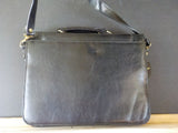 Bellerose Leather Purse Briefcase Attache Black Vintage