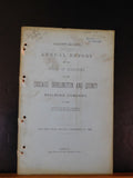 Chicago Burlington & Quincy Railroad Company Annual Report 1885 Dec 31