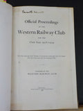 Official Proceedings of the Western Railway Club for the Club Year 1908-1909