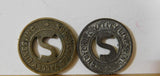 Token Pennsylvania Schuylkill Valley Lines Transit TWO Tokens 1943