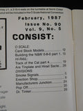 O Scale Railroading #91 February 1987 N&W 0-8-0 Cardstock models Track of the ca