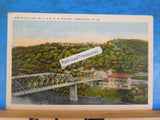 Postcard Bird’s Eye View of C&O RR Station Charleston WV