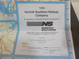 Map Norfolk Southern system map 1999 NS