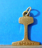 Charm Sperry Rail International 10K Gold Logo Necklace Charm Keychain