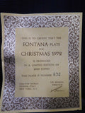 Plate Fontana Christmas Plate 1972 #632