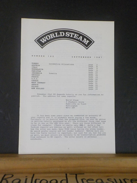 World Steam #102 September 1987