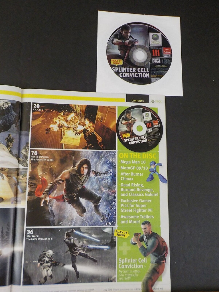 Official Xbox Magazine 2010 July with DEMO DISC Splinter Cell Convicti ...