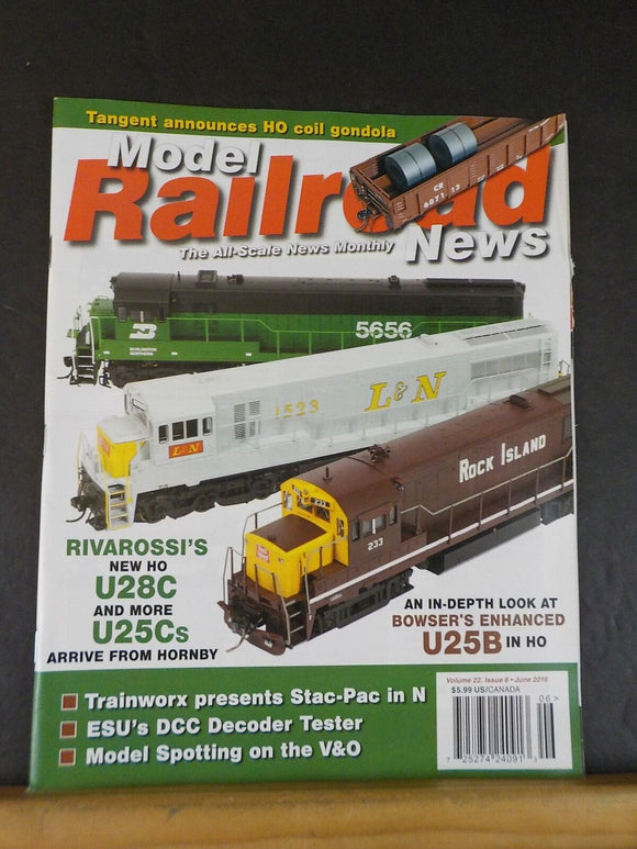 Model Railroad News V22 #6 June 2016 Rivarossi U28C U25C Bowser U25B