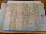 Map Union Pacific Railroad 1952 May Map of the United States 19 x 32