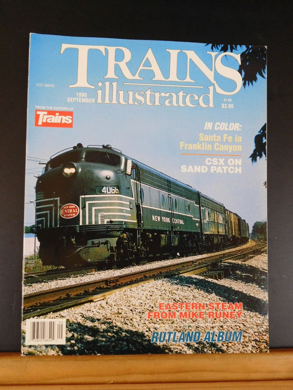 Trains Illustrated 1990 September Rutland Album Eastern Steam Santa Fe Franklin